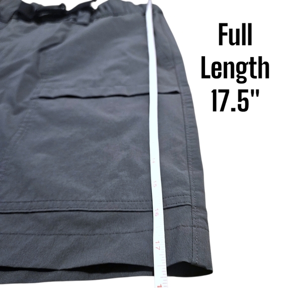 Sonoma Mens Outdoor Utility Shorts Gray Sz 32 Belted Nylon Stretch Cargo Pockets - Picture 9 of 11